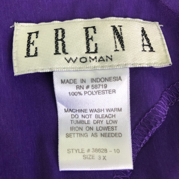 🎉2/$15🎉ERENA Woman Top - Sz 3X - Picture 5 of 5